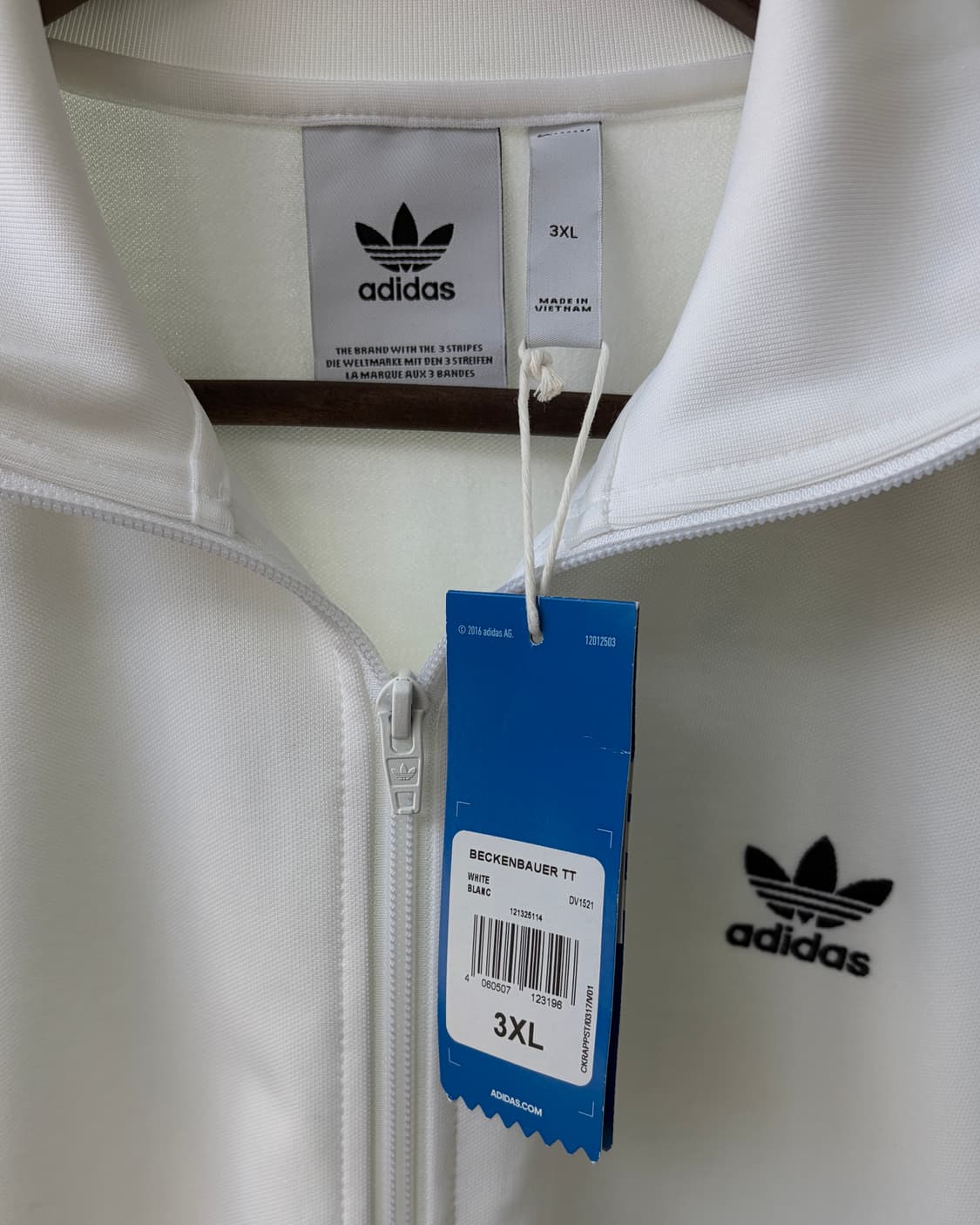 (새상품)[XL]아디다스 베켄바우어 화이트 트랙탑 져지 상품이미지2