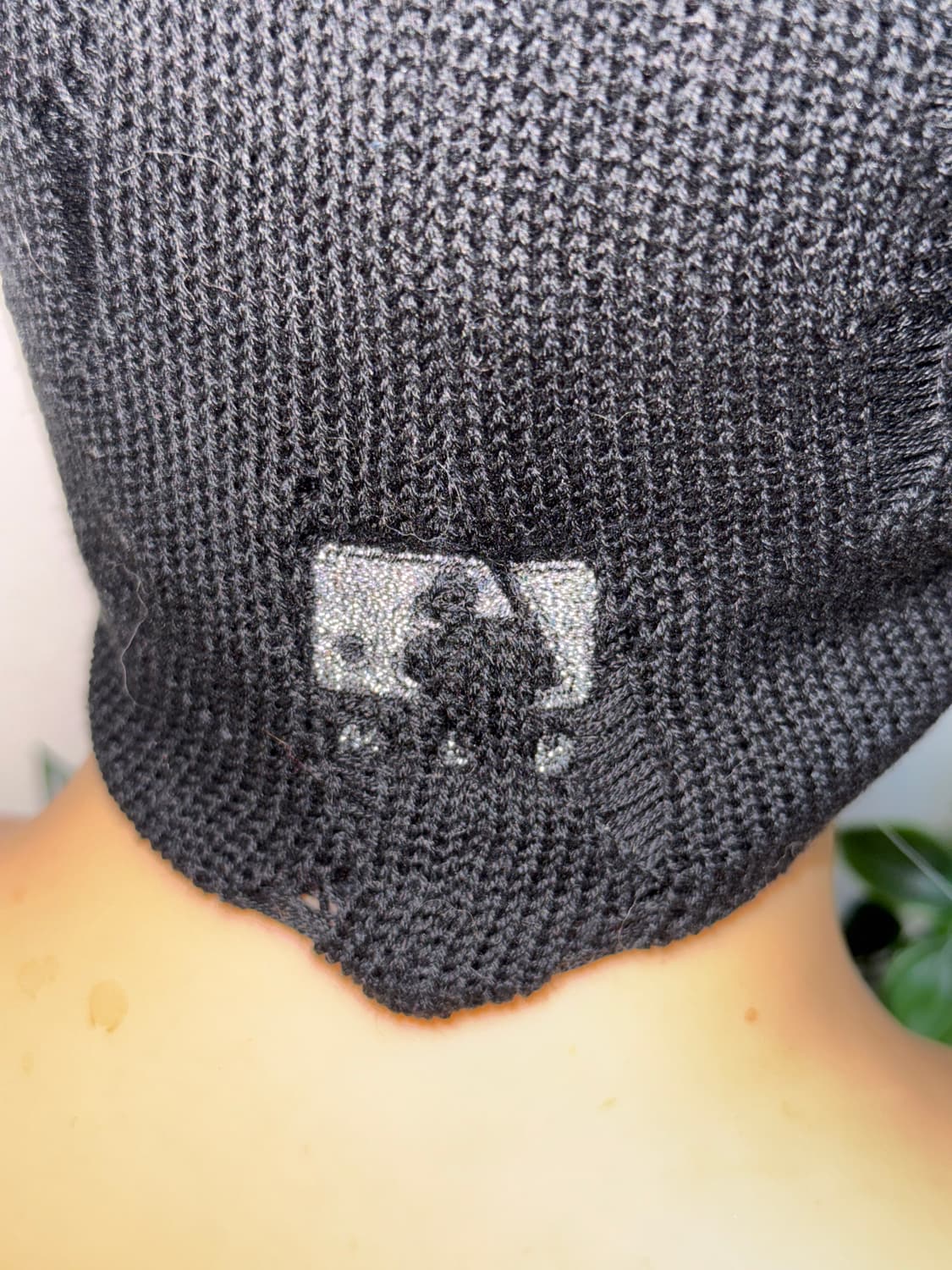 MLB black damage lettering loose beanie 상품이미지4