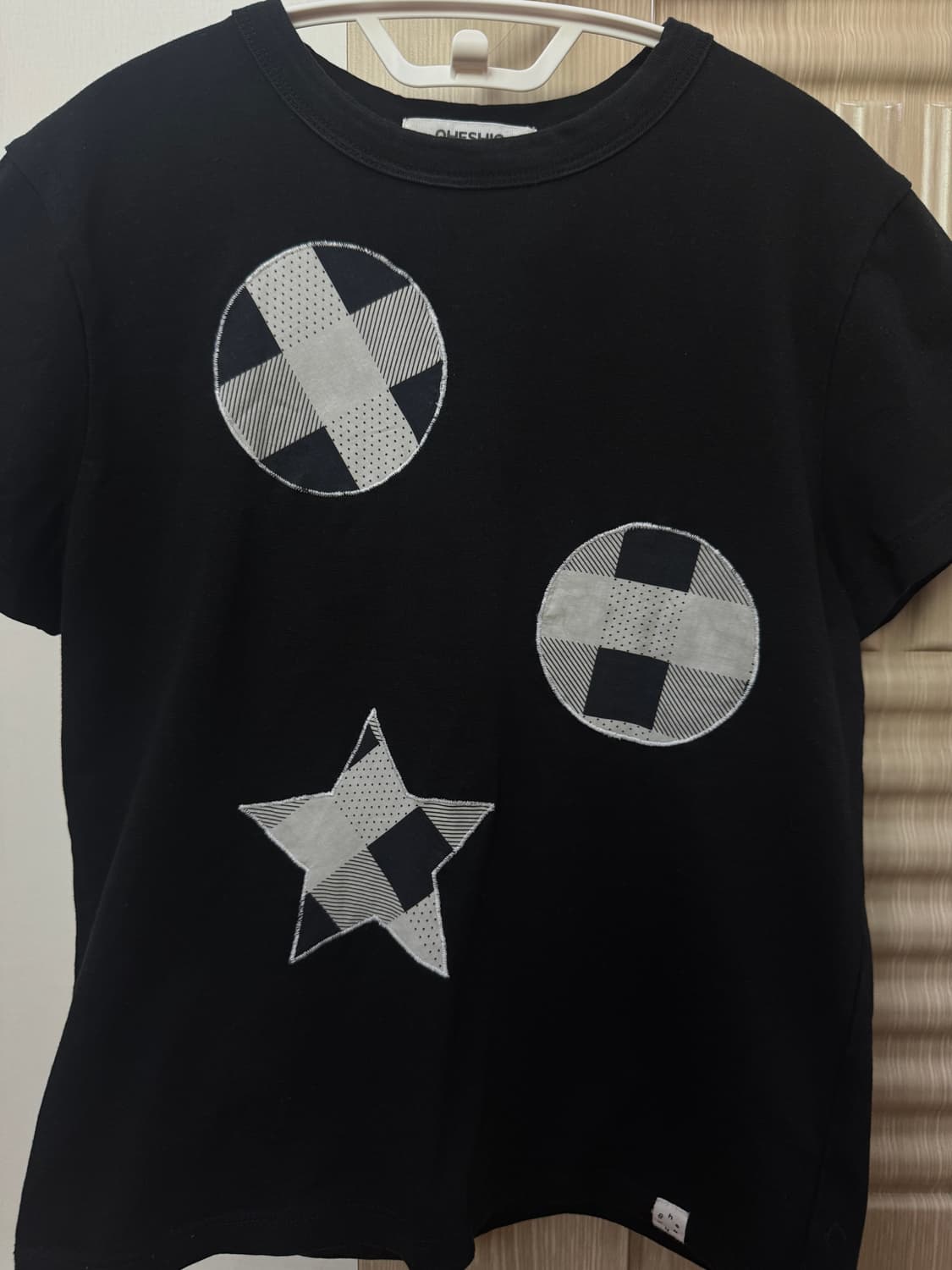 오헤시오 패치워크 반팔 티셔츠 상품이미지1