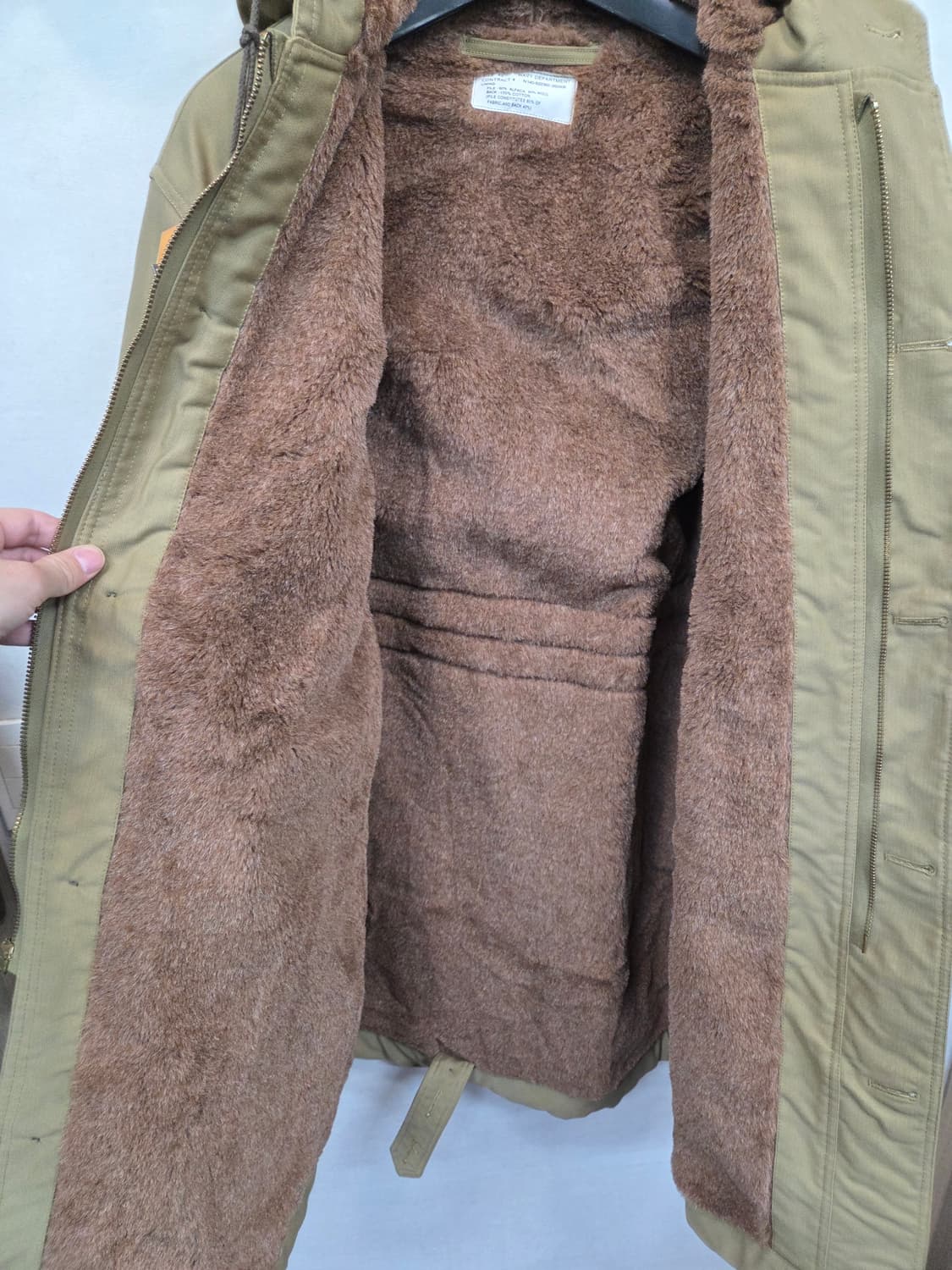 Gizemo 알파카 밀리터리 헤비웨이트 야상 코트 42 대략 L xl 상품이미지4