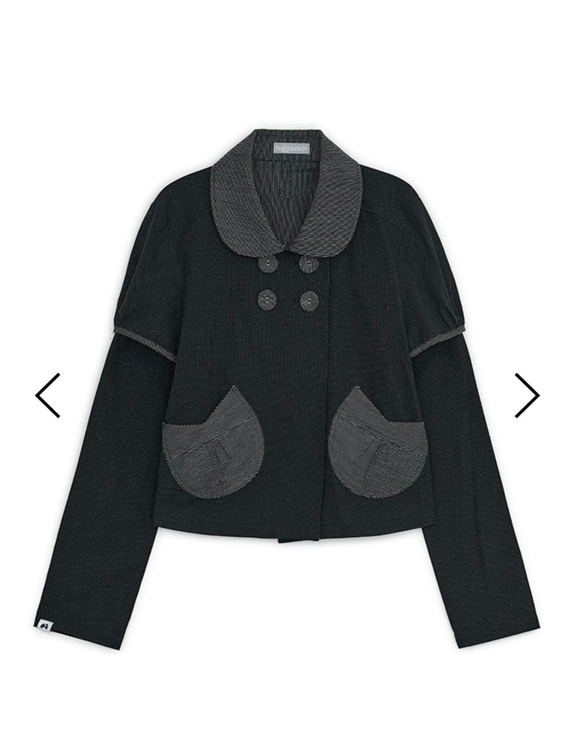  허그유어스킨 Detachable round jacket (Black) 상품이미지1