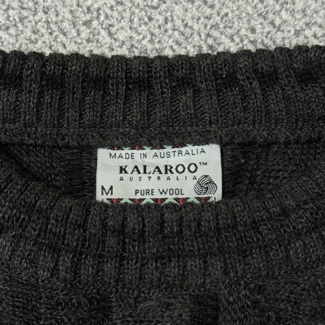 쿠지st 호주 울 케이블 니트 M 상품이미지3