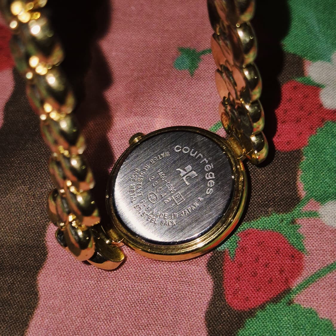 90s 꾸레쥬 베이비 핑크 꽃잎 손목 시계 상품이미지8