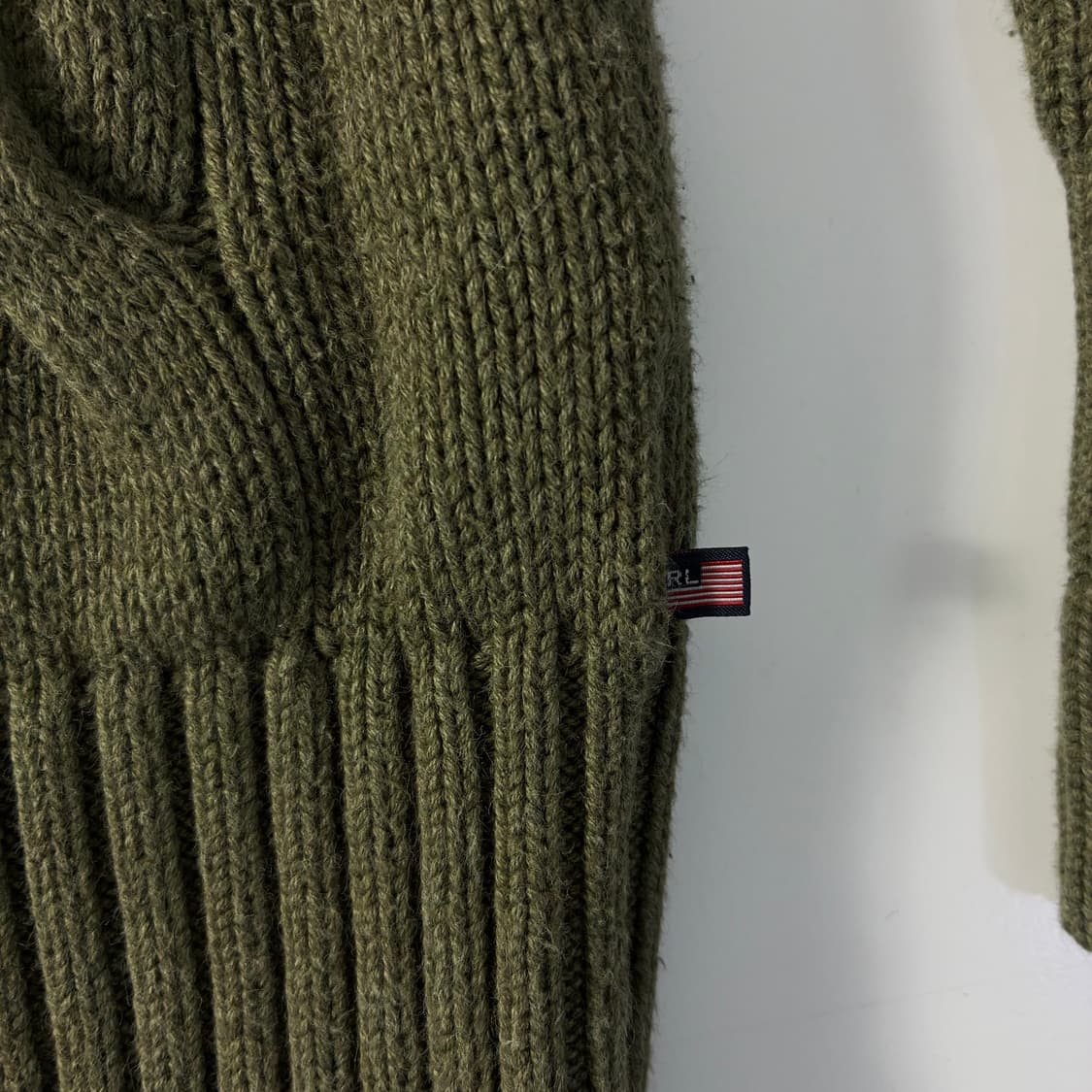 Polo Jeans 폴로 진스라인 코튼 케이블 카키그린 꽈배기 니트가디건 상품이미지7