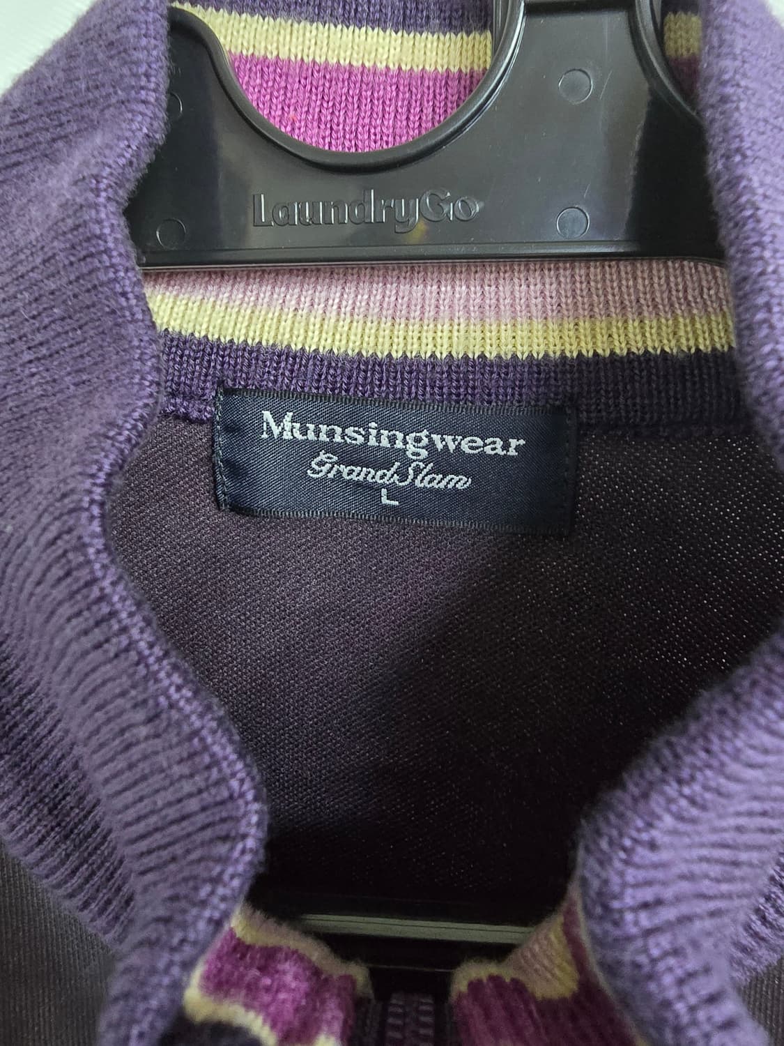 Munsingwear 먼싱웨어 퍼플 하프넥 니트 (2066) 상품이미지3