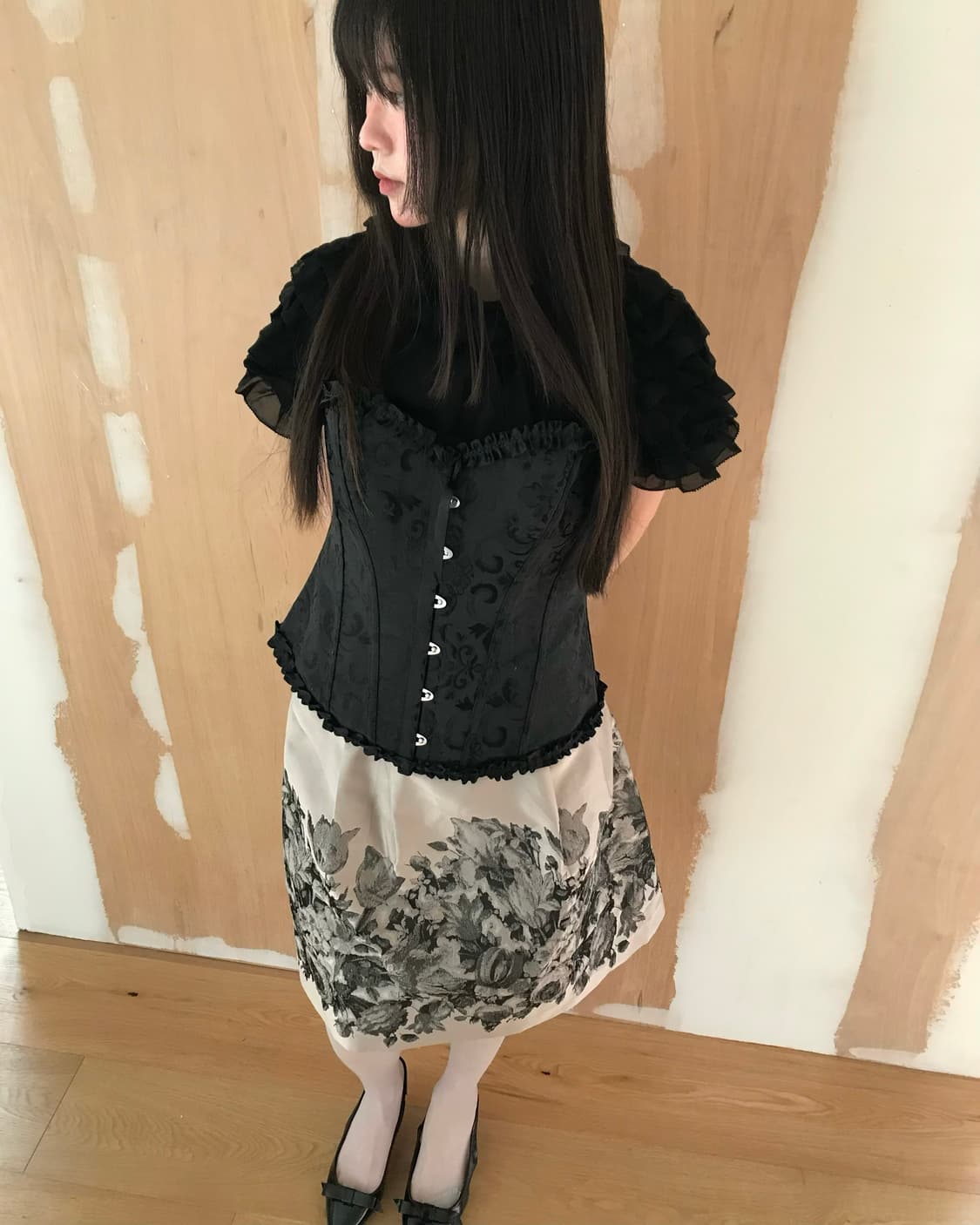 vintage pattern corset 상품이미지2