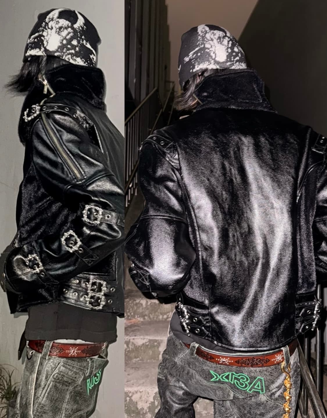 Opium Leather Buckle Rider Jacket (오피움 레 상품이미지1