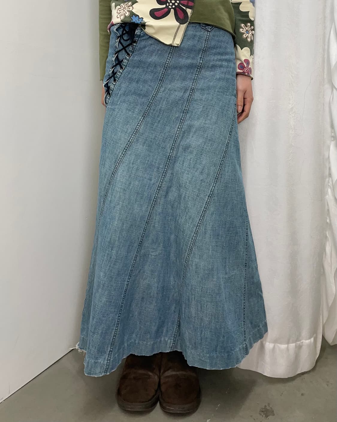 gomme 데님 롱 스커트 상품이미지1