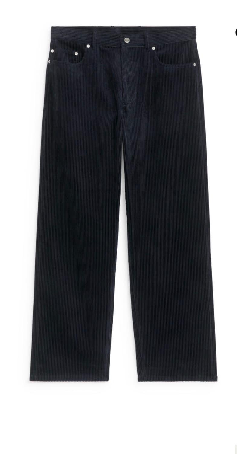 아르켓 루즈핏 코듀로이 팬츠 다크블루 (50) 상품이미지1