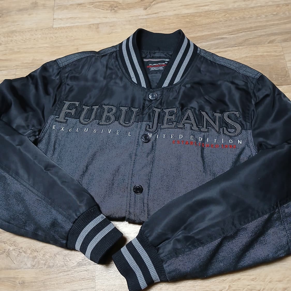 fubu 후부 푸부 데님 바시티 자켓 야구 상품이미지1