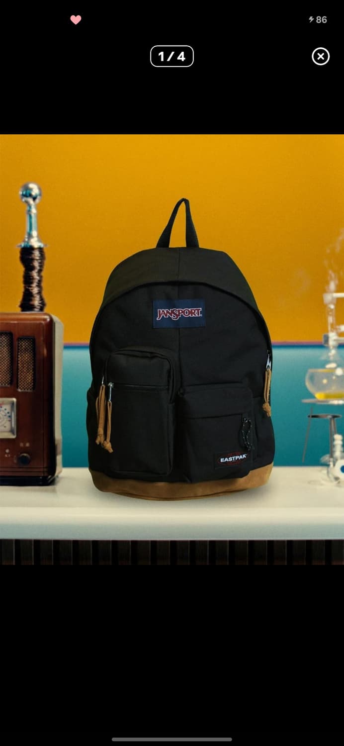 판매)빔즈 이스트팩 잔스포츠 백팩 블랙 새상품 상품이미지1