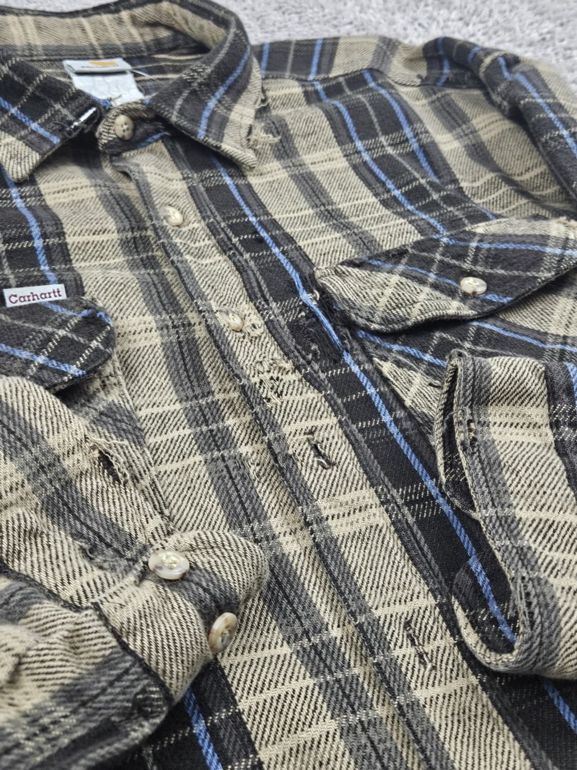 칼하트 체크 헤비 코튼 플란넬 워크 셔츠 ( 상세설명참조 )/ 10339 상품이미지6