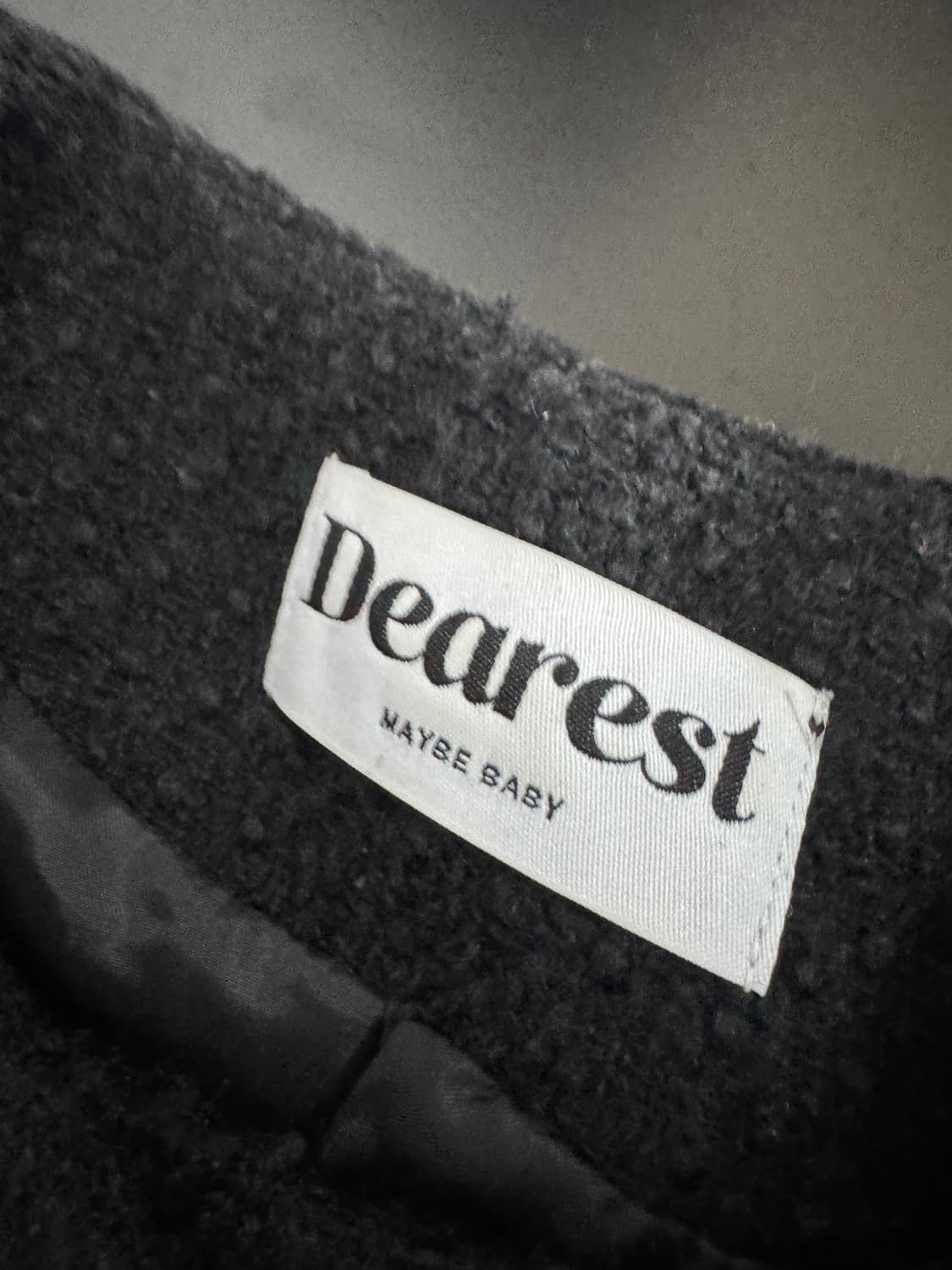 디어리스트 메이비베이비 트위드 금장 자켓 블랙 상품이미지3