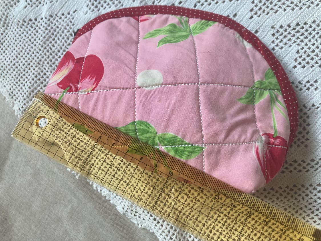 빈티지 체리 원단(샤리템플)  파우치 상품이미지6