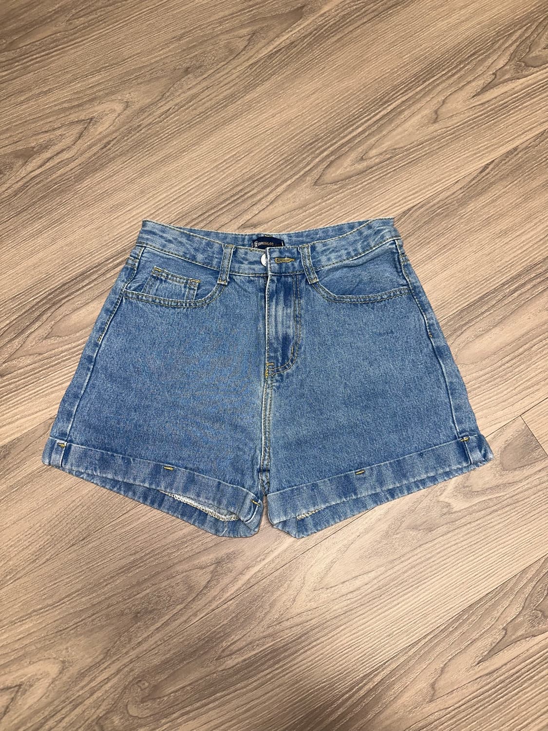 하이웨이스트 연청데님 반바지 상품이미지1