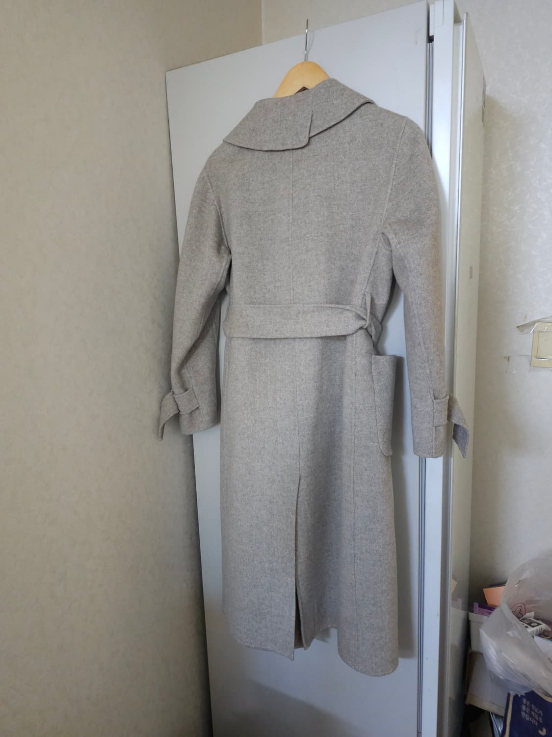 올리브데올리브 양모 핸드메이드 롱코트 상품이미지8