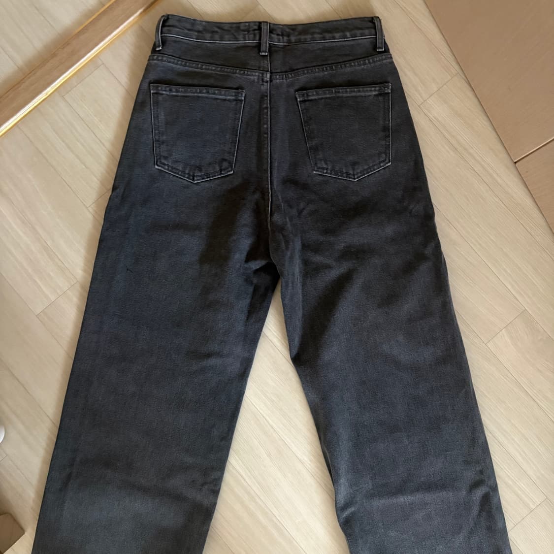 블랙업 흑청 와이드 데님 상품이미지4