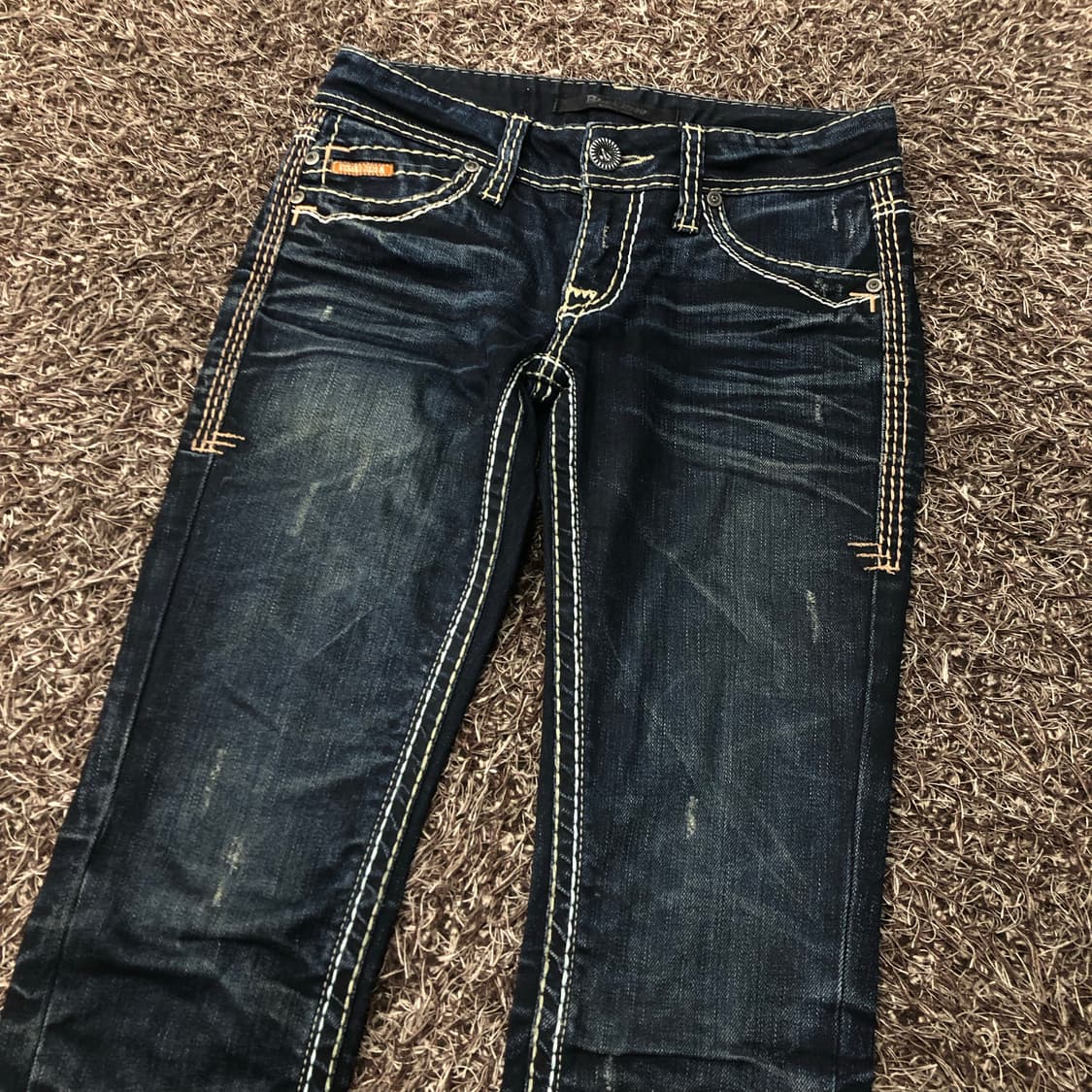 버커루 스티치 워싱 디스 데님 팬츠 상품이미지2