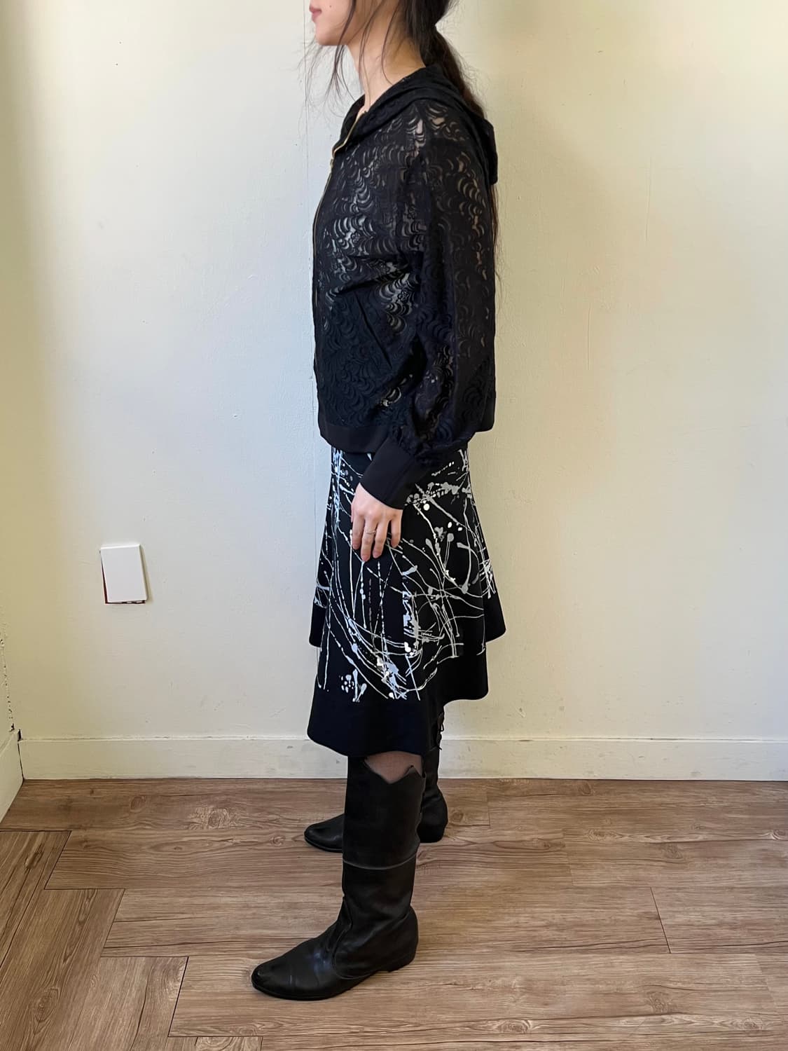 swing by 시스루 후드자켓 상품이미지9