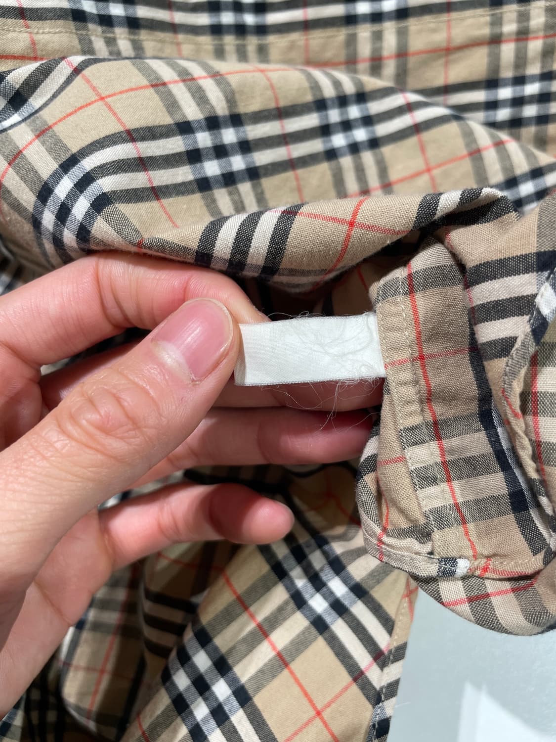 버버리 베이지 기마로고 싱글 포켓 하프 셔츠 상품이미지8