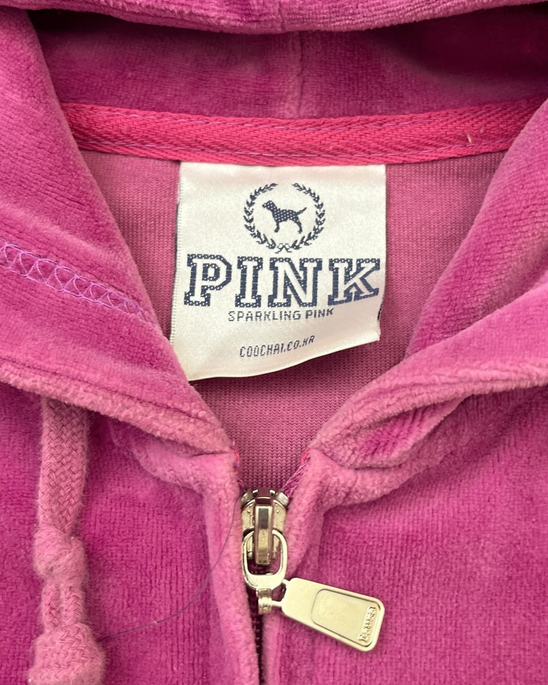 PINK 00s 벨벳 후드 트랙탑 상품이미지5