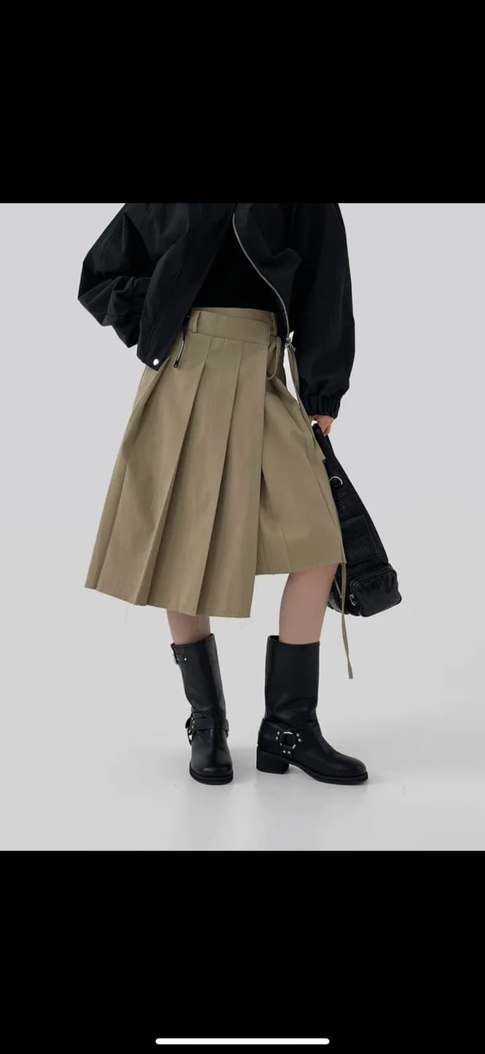 어텀 랩플리츠스커트 상품이미지1