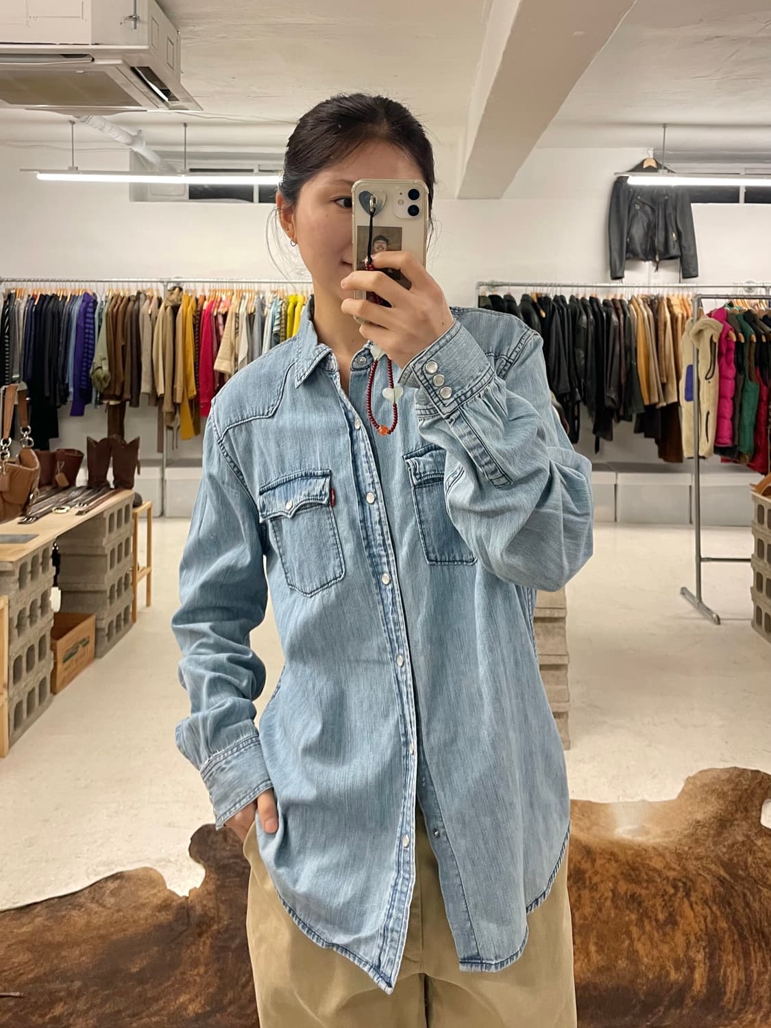 00's LEVI'S denim western shirts 리바이스 데님 상품이미지9