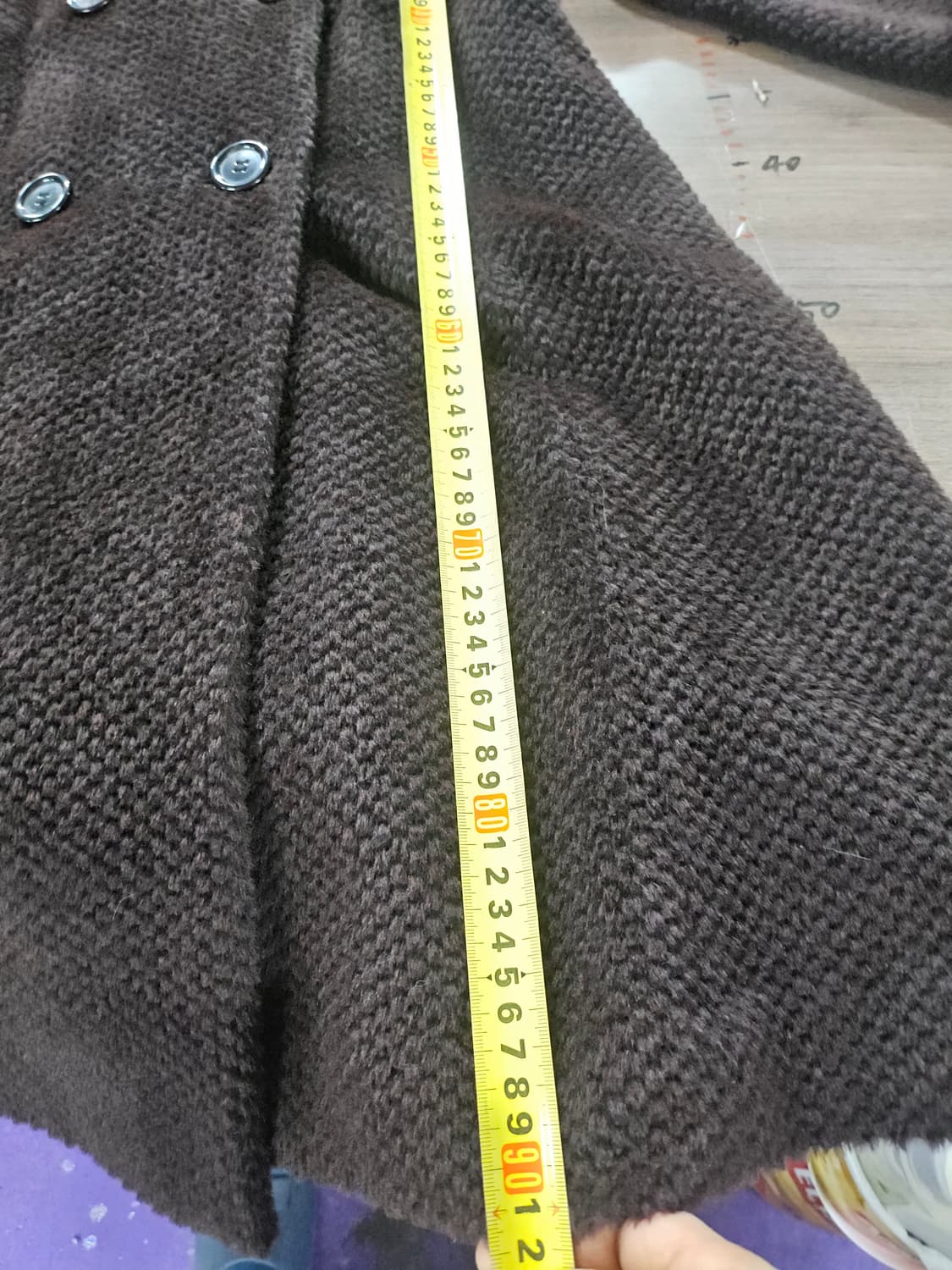 ESET 더블 버튼 브라운 알파카 코트 55 상품이미지9