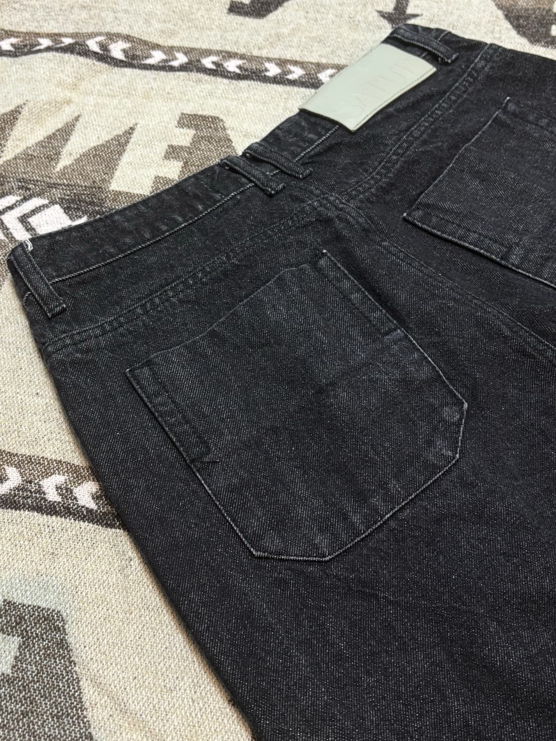 세터 블랙 데님 팬츠  상품이미지5