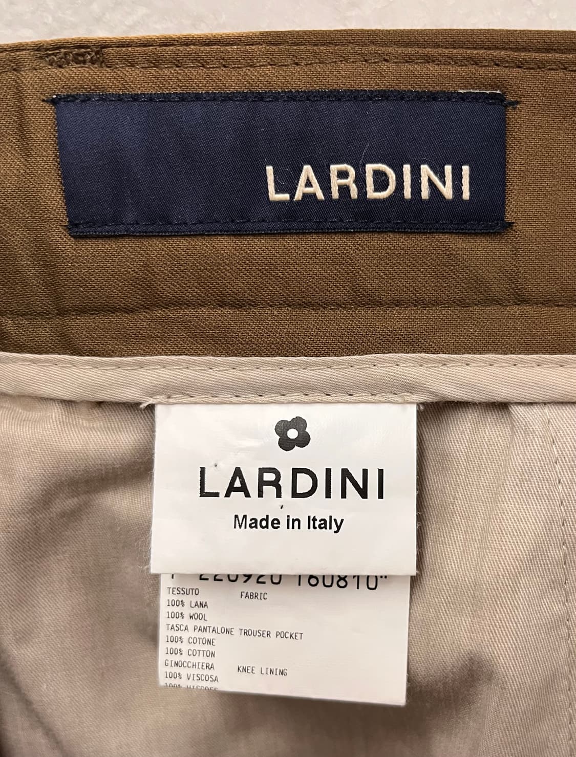 라르디니 Lardini 남성 울 팬츠 브라운 56 상품이미지7
