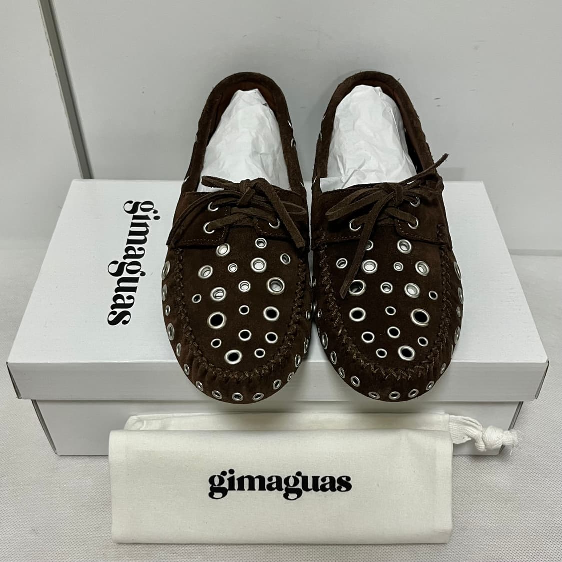 [36,39]기마구아스 아일렛 드라이빙 슈즈/브라운 상품이미지2