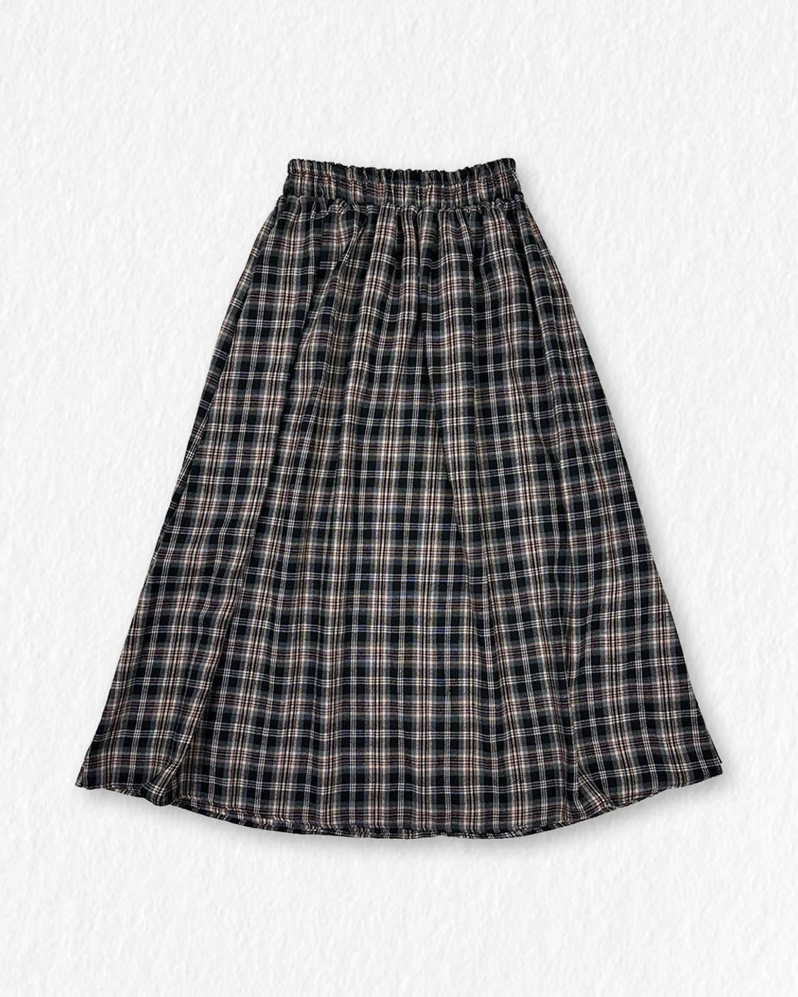 빈티지 체크 밴딩 스커트 상품이미지1