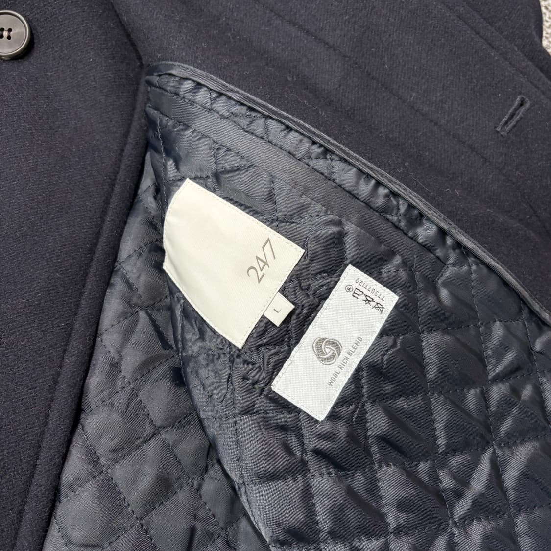 247 시리즈 울 발마칸 코트 네이비 (L) 상품이미지3