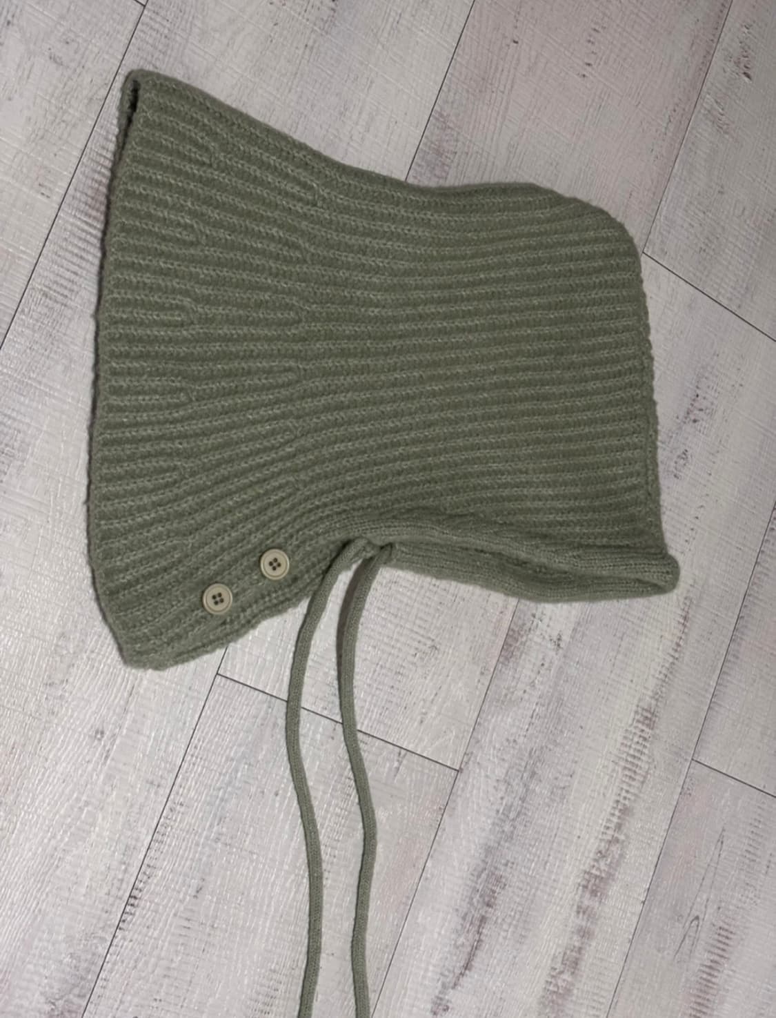 민트색 니트+ 바라클라바 세트 상품이미지3