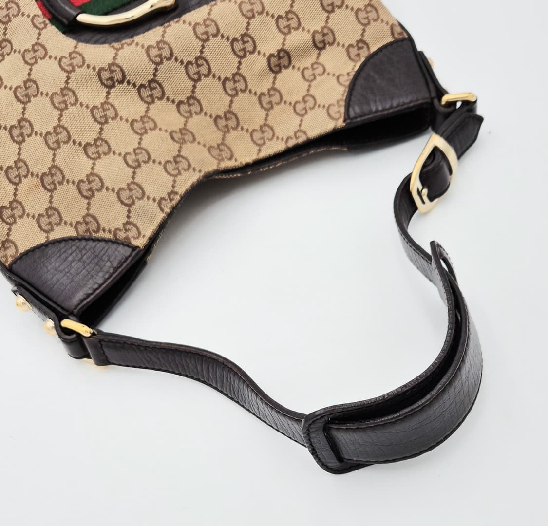 구찌 슈프림 홀스빗 GG 캔버스 호보백 상품이미지5