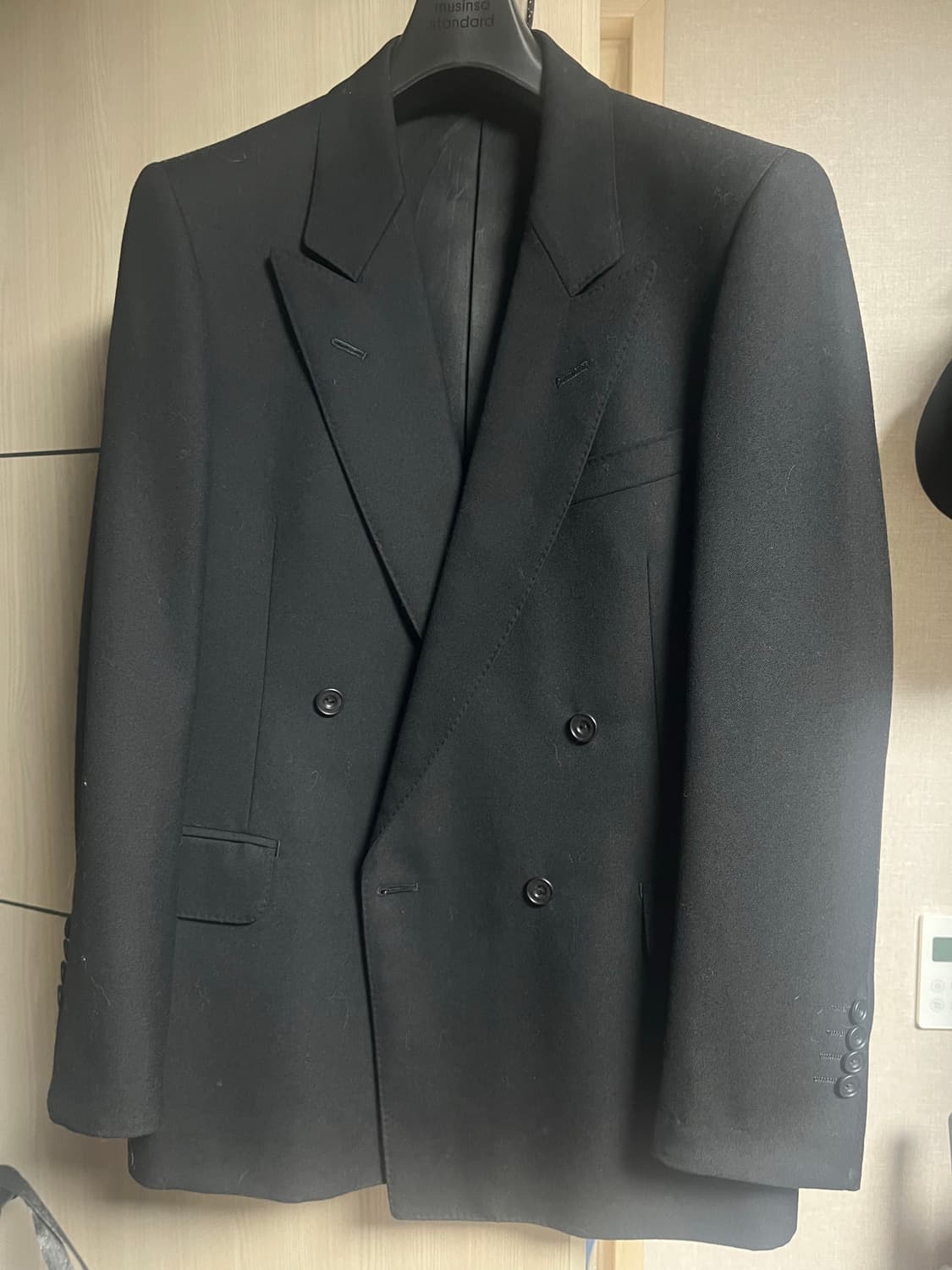 빈티지 버버리 블랙 더블 셋업 수트 판매 상품이미지1