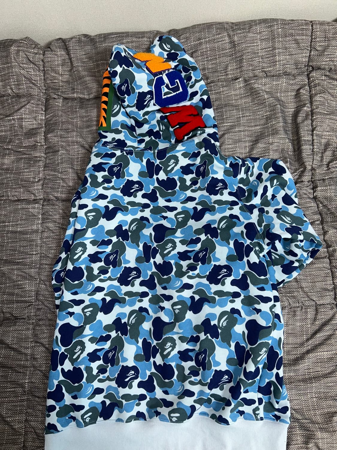 베이프 블루카모 후드집업 2xl 상품이미지3