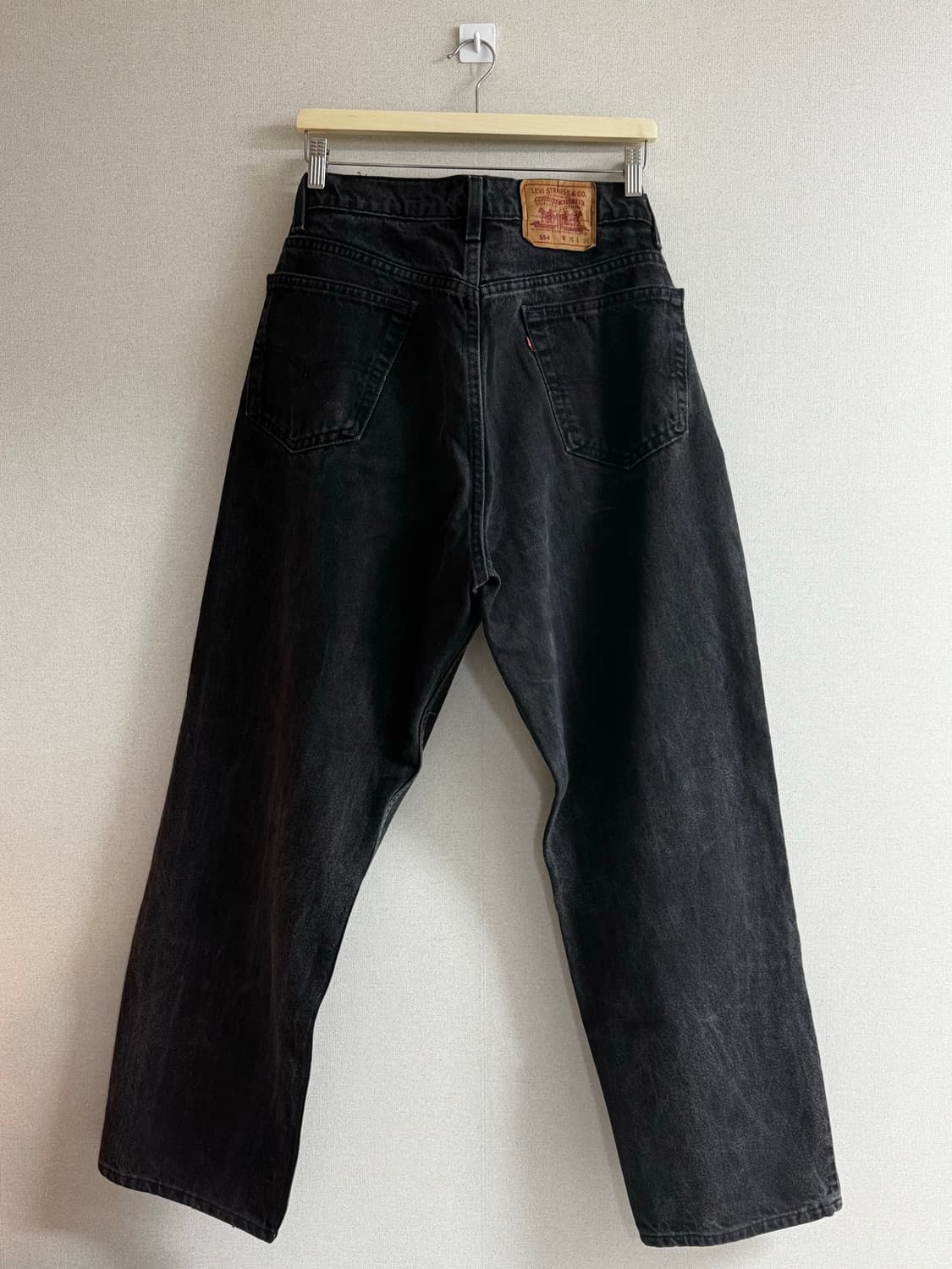 90s LEVIS 554 리바이스 흑청 데님 청바지 34 상품이미지3