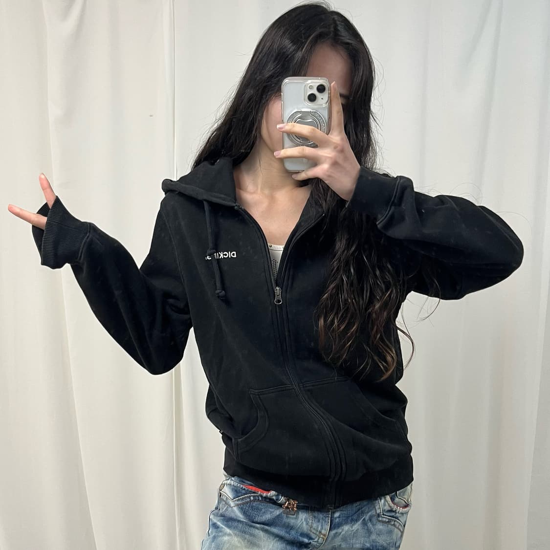 Dickies Black Hoodie Zip-up 상품이미지2