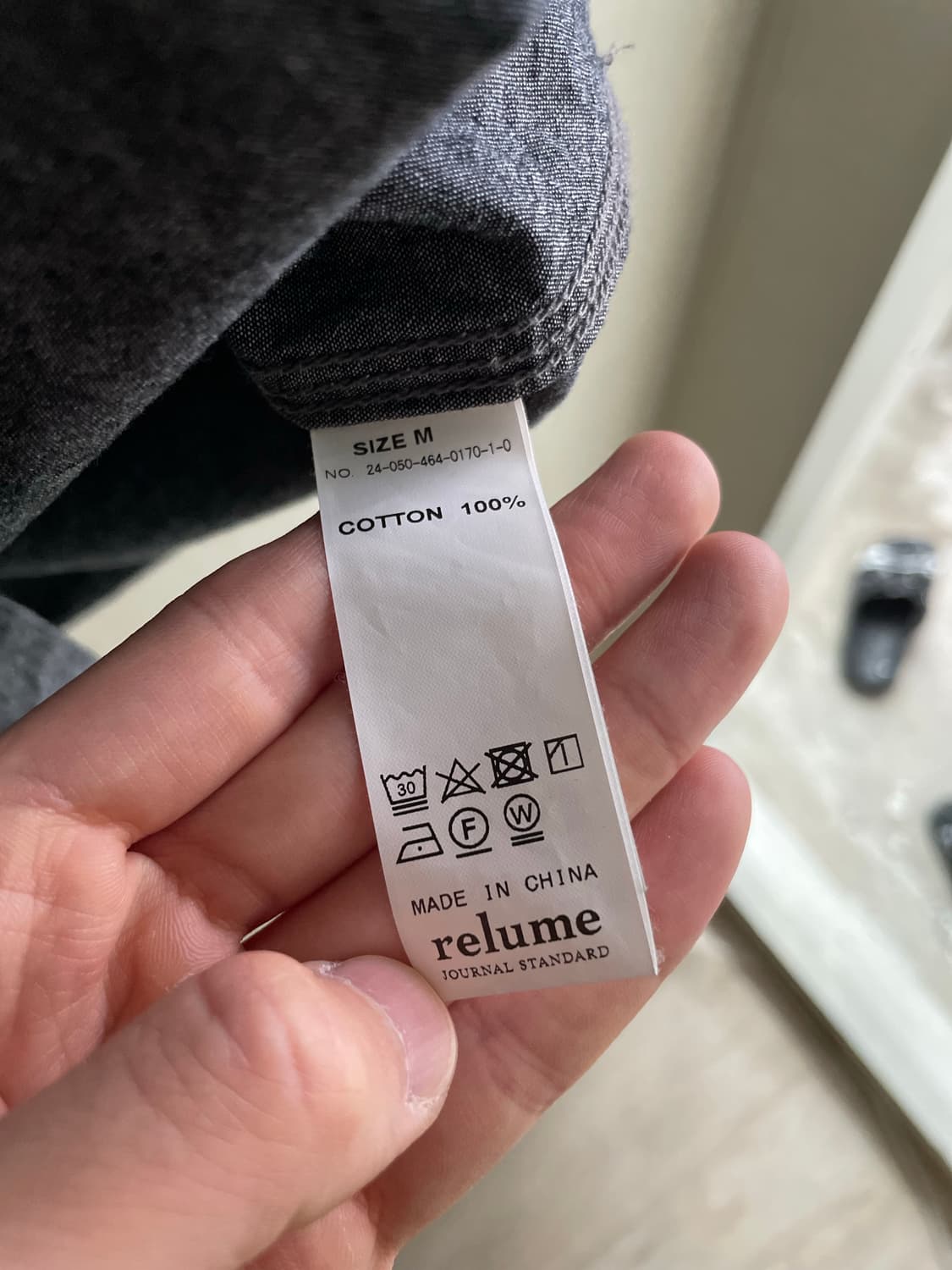 저널스탠다드 Relume HOUSE HOLD 블랙 샴브레이 셔츠 100 상품이미지6