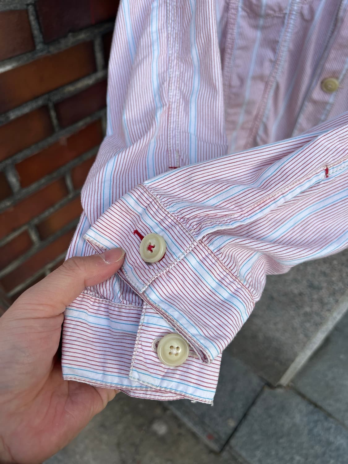 00‘s 리바이스 레드룹 스트라이프 셔츠자켓 상품이미지4