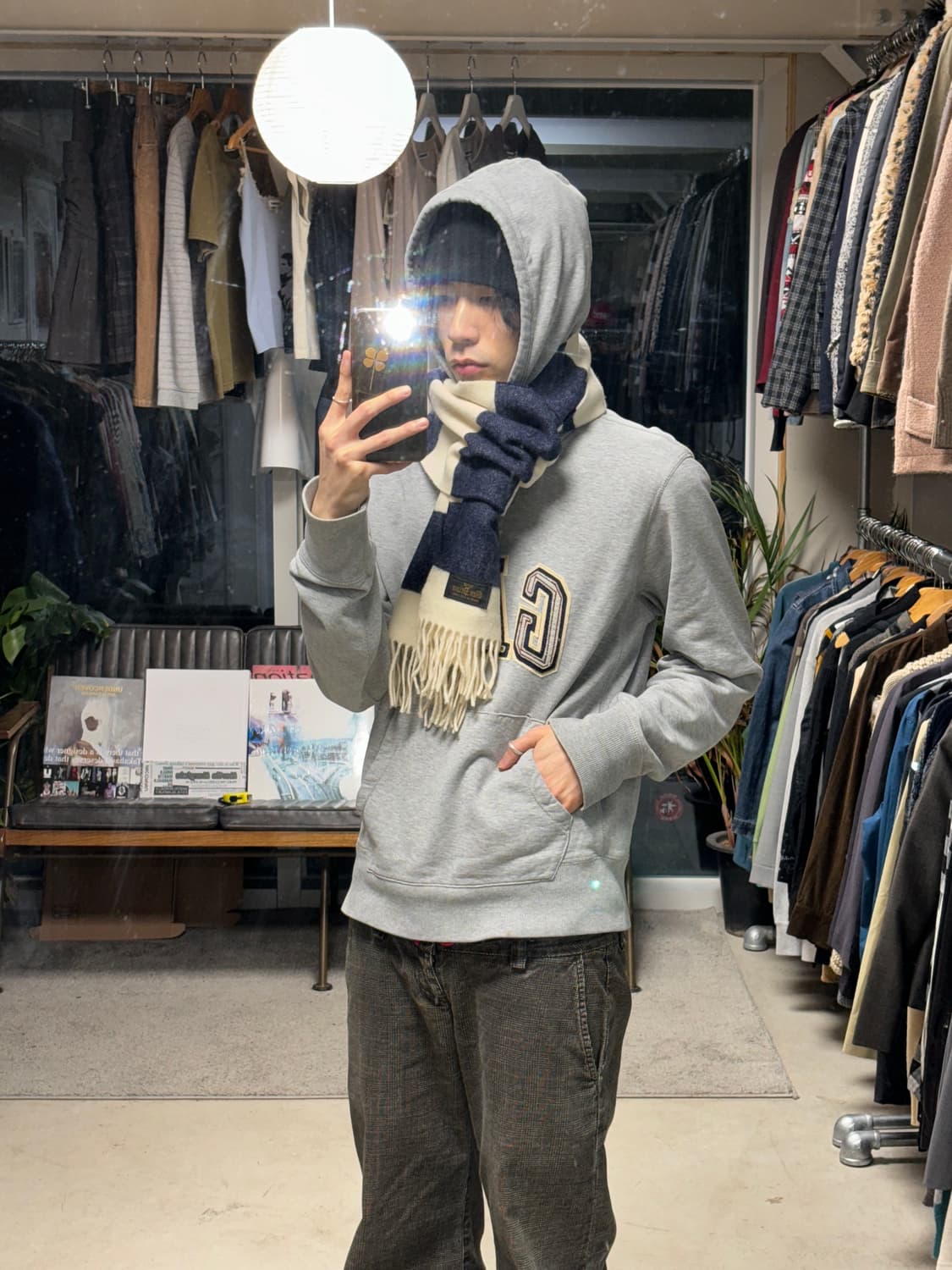 Glen prince 스트라이프 울 머플러 상품이미지4