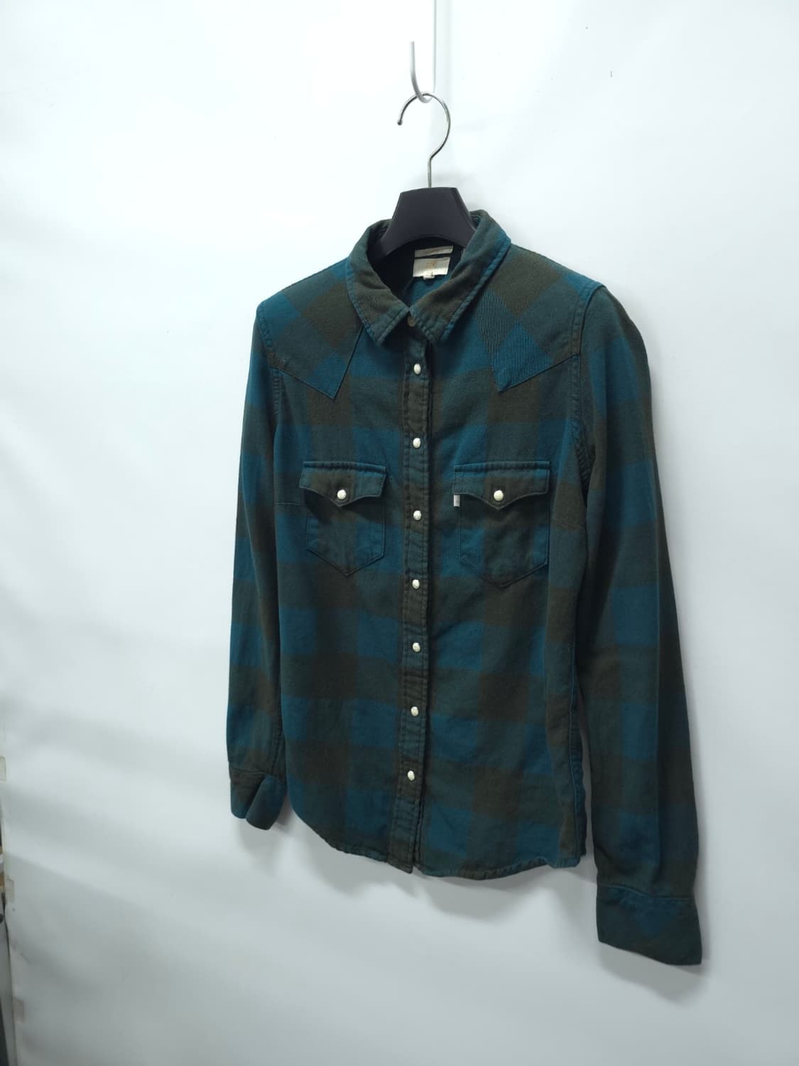 리바이스 그린체크 웨스턴 셔츠 (여성XS) 상품이미지1