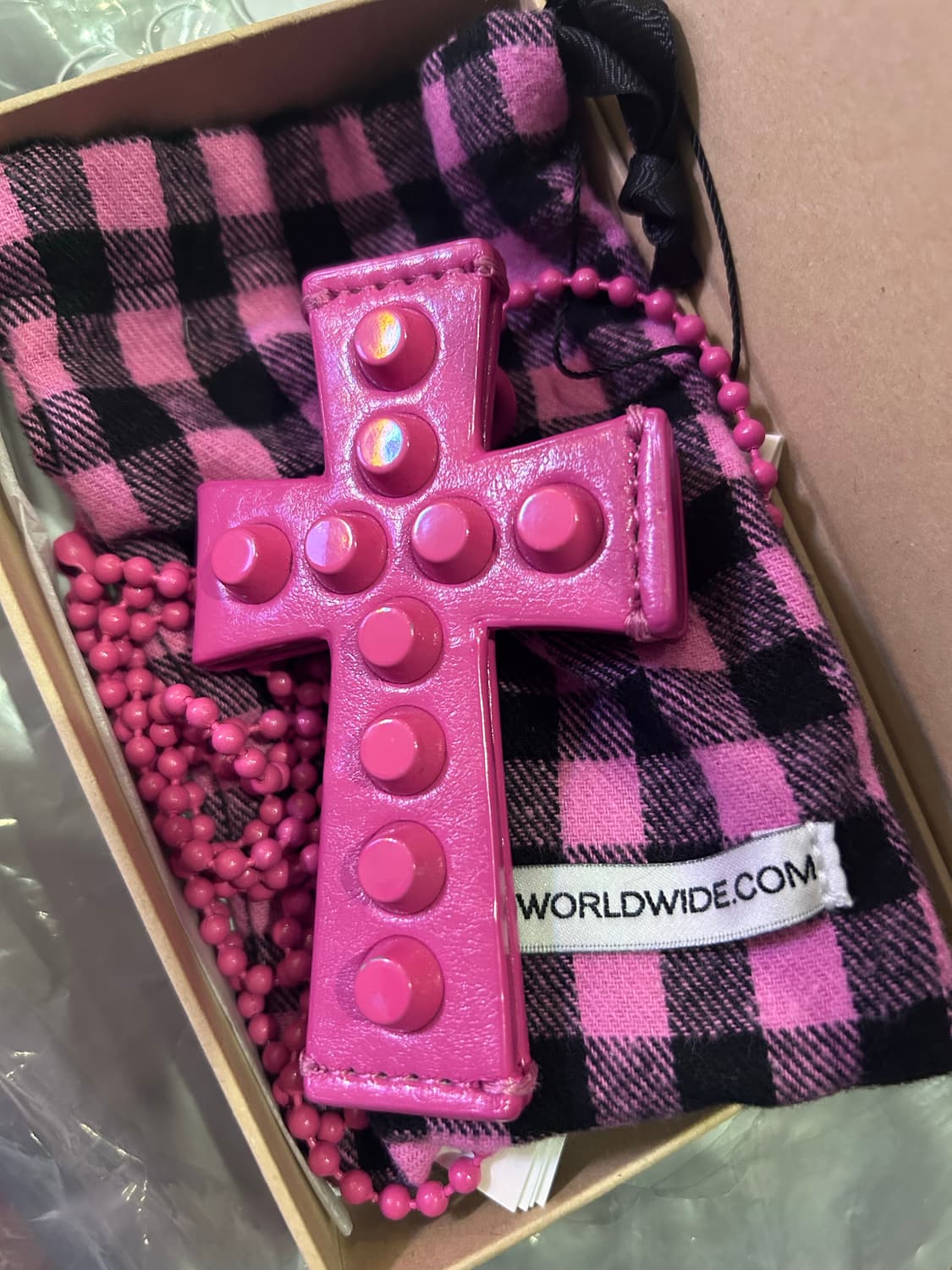 스컬프터 Cross Stud Strap Wallet Pink 상품이미지2