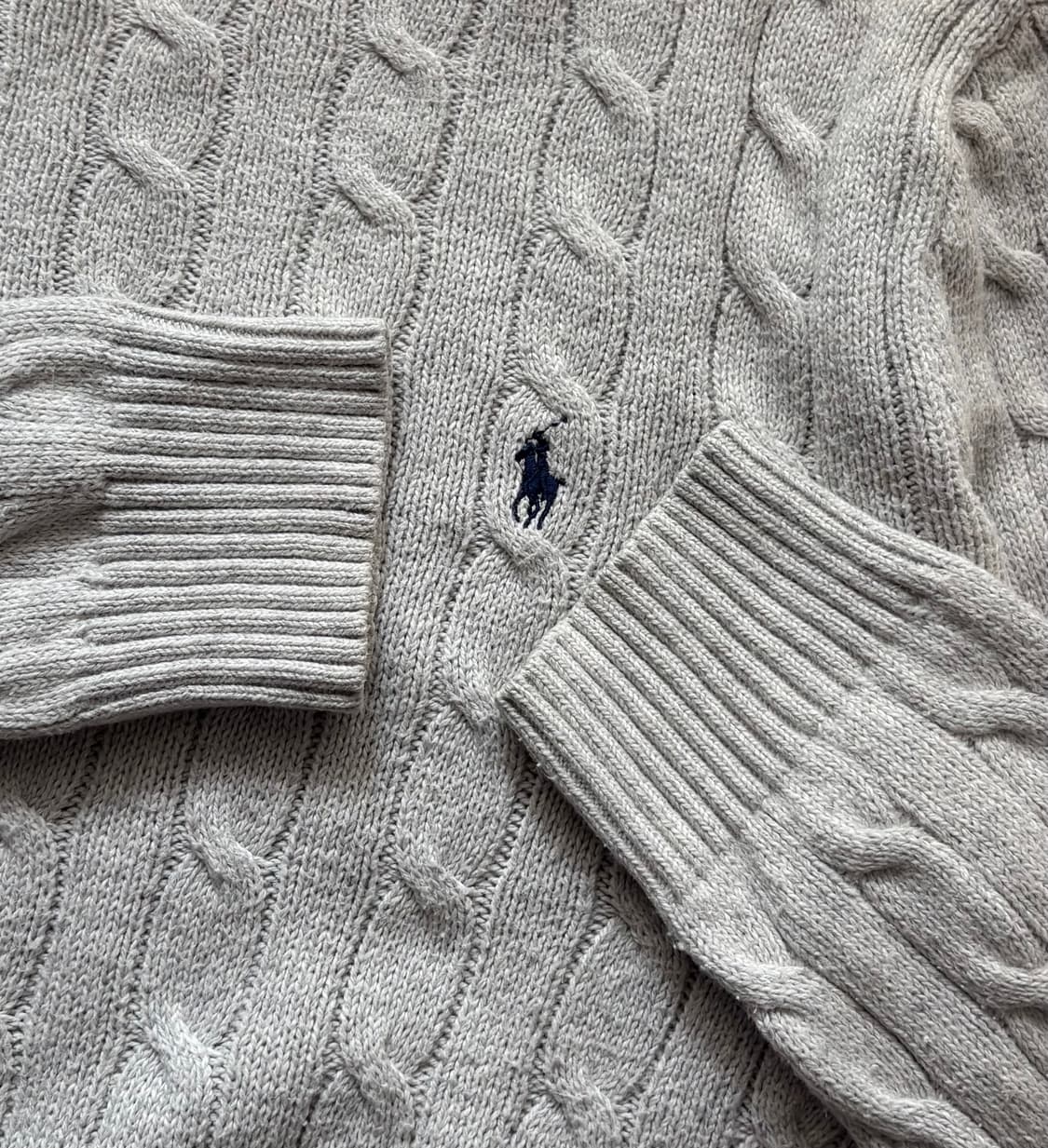 Polo 폴로랄프로렌 오트밀 케이블 니트 상품이미지3