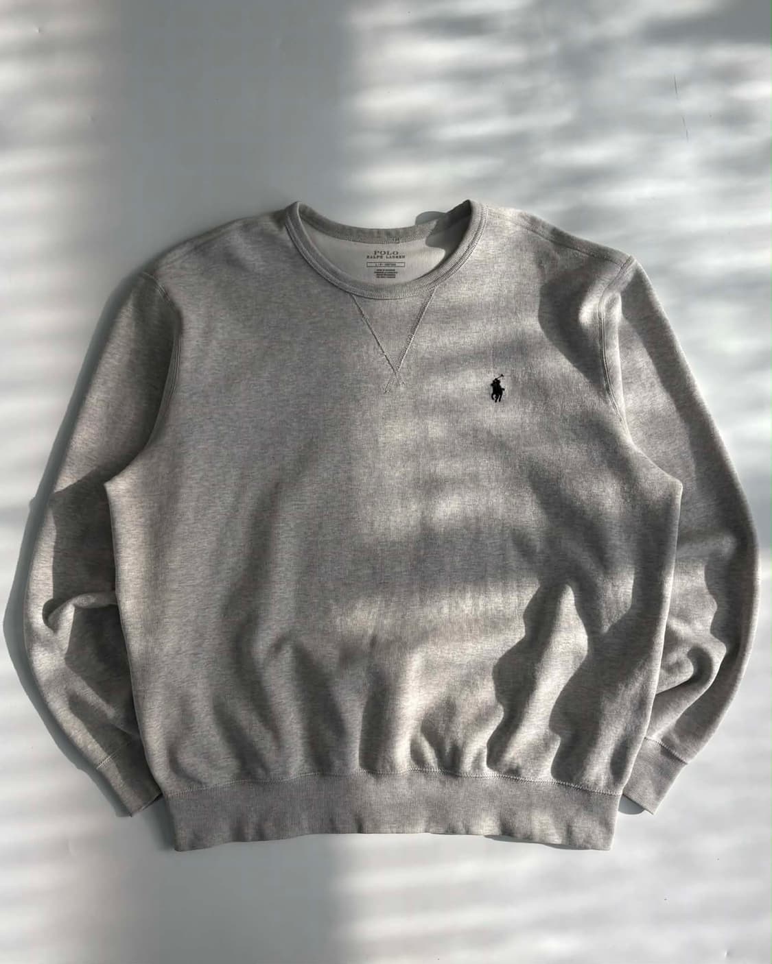 [L] 폴로 랄프로렌 그레이 크루넥 맨투맨 스웻 셔츠 상품이미지1