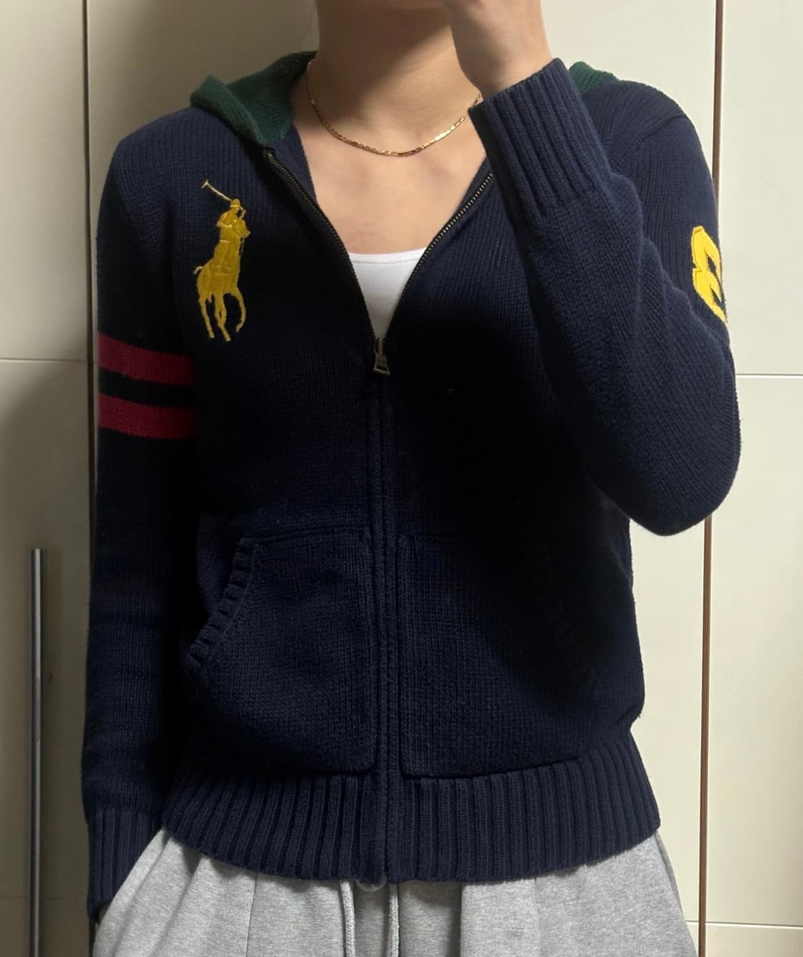 폴로 랄프로렌 빅포니 딥네이비 후드집업 상품이미지1