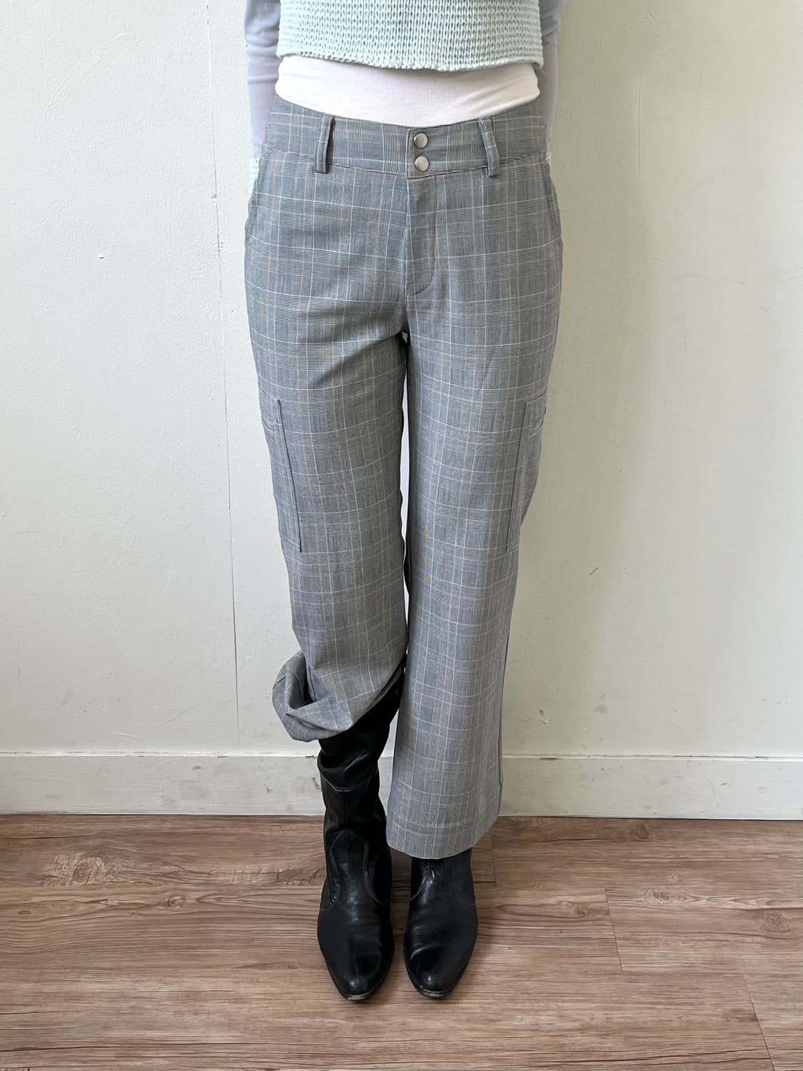 Feel and Ease 체크 슬랙스 상품이미지4