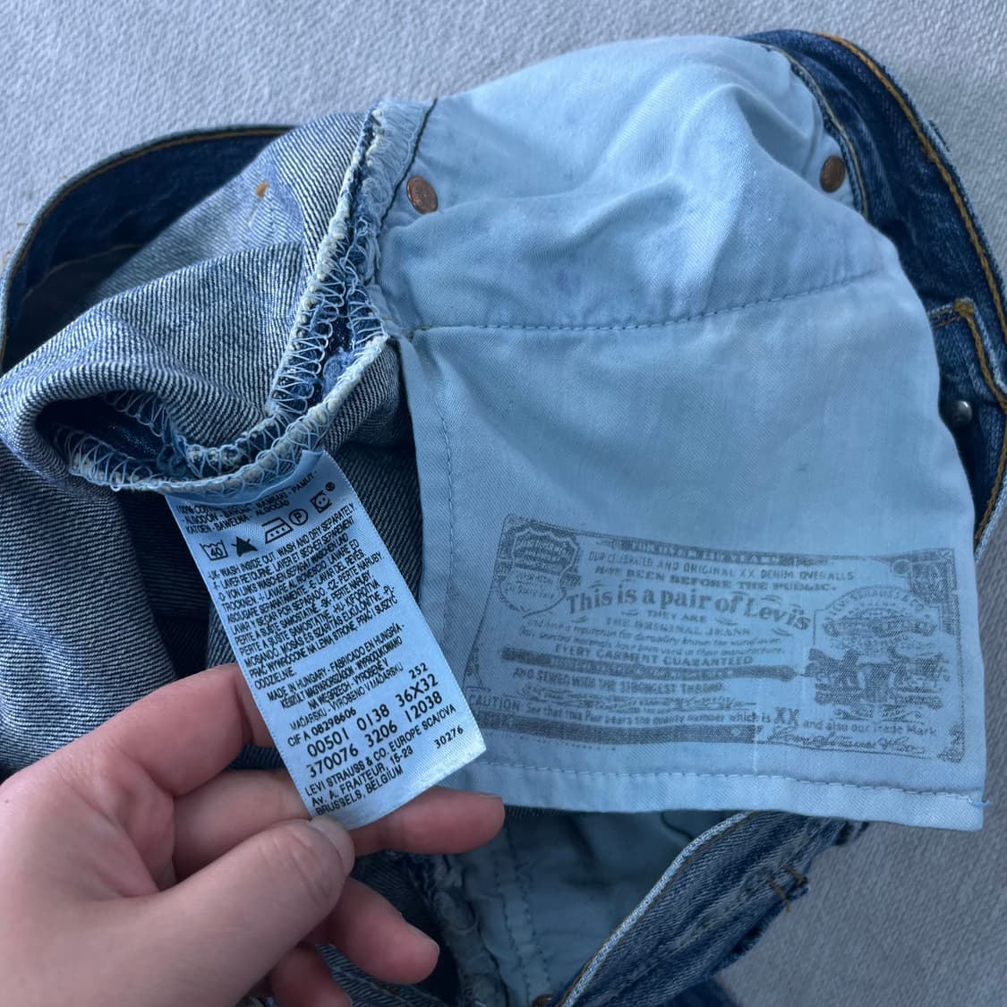 34 리바이스 00s 501 헝가리산 데님 팬츠  상품이미지9