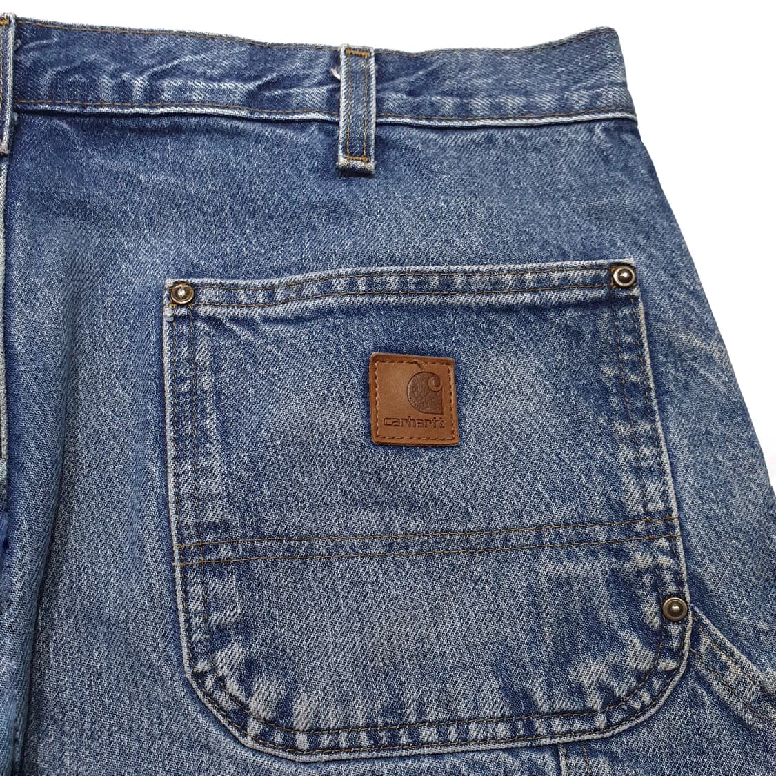 칼하트 더블니 데님 B73 굿 페이딩 36 (34~35) 덩가리 핏 상품이미지7